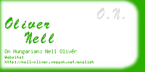 oliver nell business card